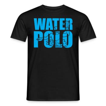 Watersport - Water Polo - Männer T-Shirt - Schwarz - Vorne - AI Model Male 178 light (178cm)