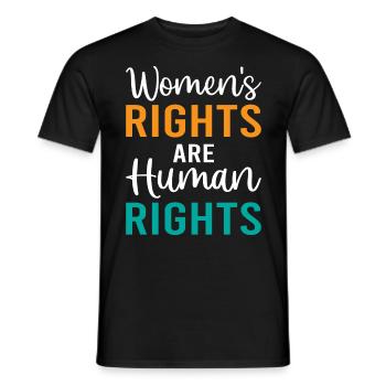 Les droits des femmes sont des droits humains - Féminisme - T-shirt homme - noir - Devant - AI Model Male 178 light (178cm)