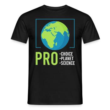 Changement climatique Pro Planet Pro Choice Journée de la Terre - T-shirt homme - noir - Devant - AI Model Male 178 light (178cm)