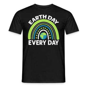Climate Change Earth Day Every Day - Männer T-Shirt - Schwarz - Vorne - AI Model Male 178 light (178cm)