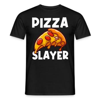Pizza Making Italian Fast Food Pizza Slayer - Men's T-Shirt - black - Front - AI Model Male 178 light (178cm)