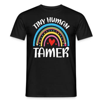 Enseignant Tiny Human Tamer - T-shirt homme - noir - Devant - AI Model Male 178 light (178cm)