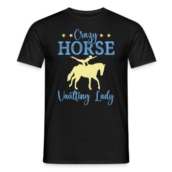 Crazy Horse Vaulting Lady Équitation - T-shirt homme - noir - Devant - AI Model Male 178 light (178cm)