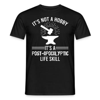 Blacksmith It's A Post-Apocalyptic Life Skill - Men's T-Shirt - black - Front - AI Model Male 178 light (178cm)