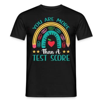 Test Day Kids - Vous êtes plus qu’un test - T-shirt homme - noir - Devant - AI Model Male 178 light (178cm)