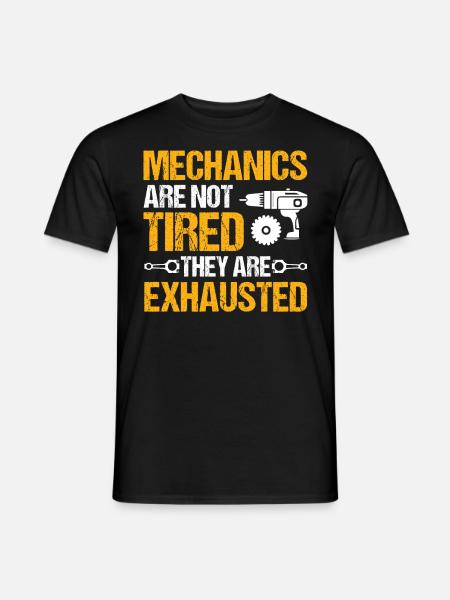 Garage de voitures mécaniques - Les mécaniciens ne sont pas fatigués - T-shirt homme - noir