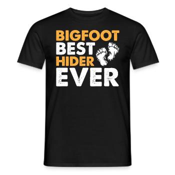 Bigfoot Meilleur hider de tous les temps - Sasquatch - T-shirt homme - noir - Devant - AI Model Male 178 light (178cm)
