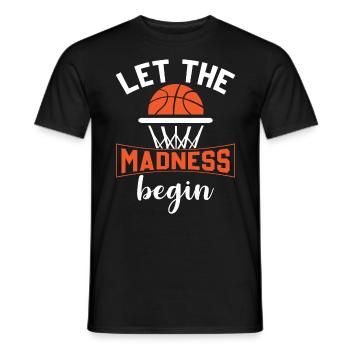 Basketball - Que la folie commence - T-shirt homme - noir - Devant - AI Model Male 178 light (178cm)
