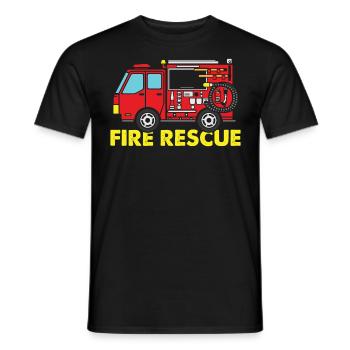 Pompier - Sauvetage incendie - T-shirt homme - noir - Devant - AI Model Male 178 light (178cm)