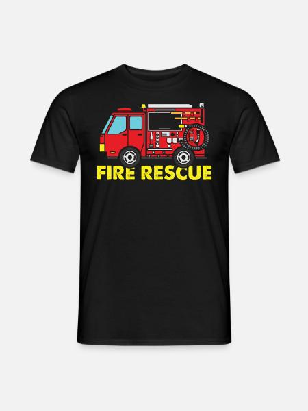 Firefighter - Fire Rescue - Men's T-Shirt - black