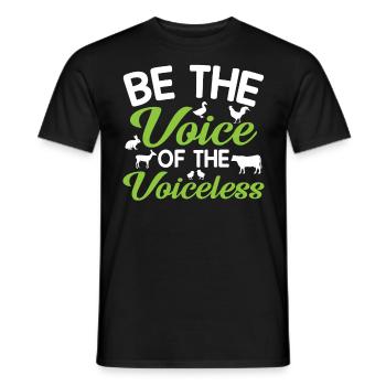 Droits des animaux - Soyez la voix des sans-voix - T-shirt homme - noir - Devant - AI Model Male 178 light (178cm)