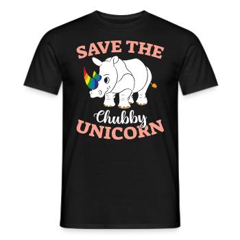 Droits des animaux - Sauvons les licornes potelées - T-shirt homme - noir - Devant - AI Model Male 178 light (178cm)