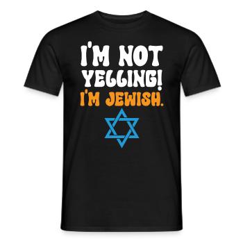 Je ne crie pas, je suis juif - T-shirt homme - noir - Devant - AI Model Male 178 light (178cm)