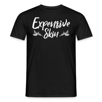 Tattoo Artist Slogan Saying - Expensive Skin - Männer T-Shirt - Schwarz - Vorne - AI Model Male 178 light (178cm)