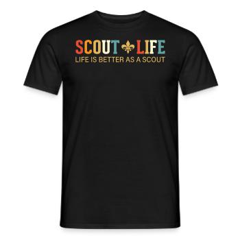 Do you have a passion for Scouting, Hiking and Cam - Men's T-Shirt - black - Front - AI Model Male 178 light (178cm)