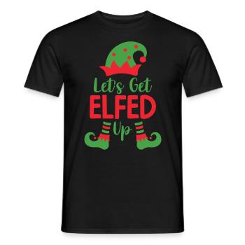 Noël moche - Let’s Get Elfed Up - T-shirt homme - noir - Devant - AI Model Male 178 light (178cm)