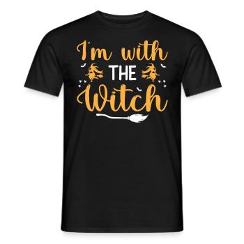 Halloween Costume - I'm With The Witch - Men's T-Shirt - black - Front - AI Model Male 178 light (178cm)