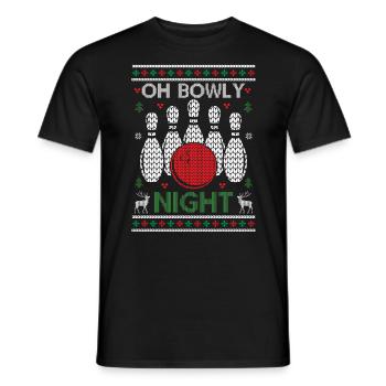 Noël moche - Oh Bowly Night - T-shirt homme - noir - Devant - AI Model Male 178 light (178cm)
