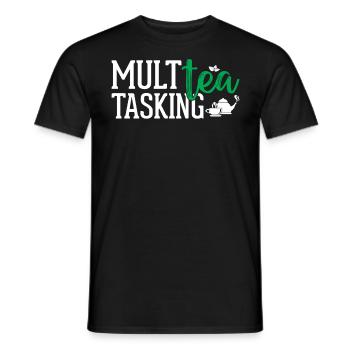 Amateur de thé - Multea Tasking - T-shirt homme - noir - Devant - AI Model Male 178 light (178cm)