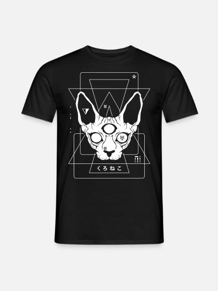 Chat cosmique - T-shirt homme - noir