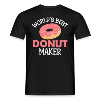 Baking - World's Best Donut Maker - Men's T-Shirt - black - Front - AI Model Male 178 light (178cm)