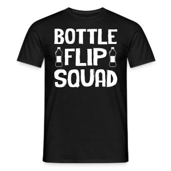 Bottle Flipping - Bottle Flip Squad - Männer T-Shirt - Schwarz - Vorne - AI Model Male 178 light (178cm)