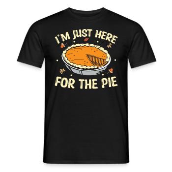 I'm Just Here For The Pie - Thanksgiving - Men's T-Shirt - black - Front - AI Model Male 178 light (178cm)