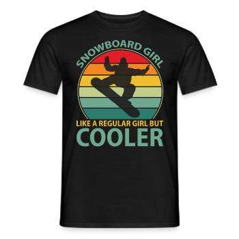 Snowboard Girl like a regular Girl But Coole - Gagner - T-shirt homme - noir - Devant - AI Model Male 178 light (178cm)