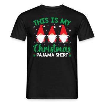 Réveillon de Noël - Ceci est mon pyjama de Noël - T-shirt homme - noir - Devant - AI Model Male 178 light (178cm)