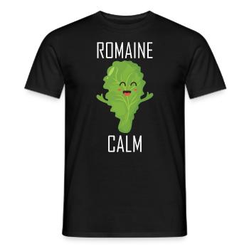 Vegan Gardening Quote Salad Romaine Calm - Men's T-Shirt - black - Front - AI Model Male 178 light (178cm)