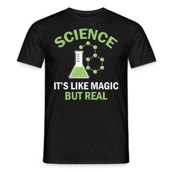 Science Is Like Magic But Real - Physics Teacher - Männer T-Shirt - Schwarz - Vorne - AI Model Male 178 light (178cm)