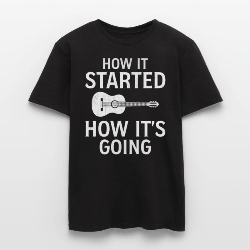 Guitar - How It Started How It's Going - Guitar Co Men’s T-shirt