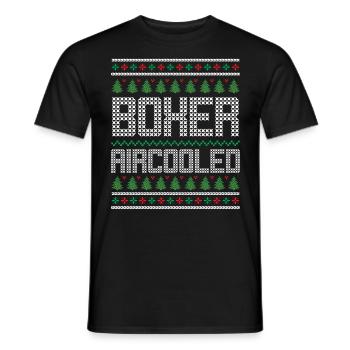 Engine Car Tuning Ugly Christmas - Boxer Aircooled - Men's T-Shirt - black - Front - AI Model Male 178 light (178cm)