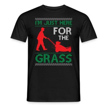 Tonte de Noël moche - Je suis juste là pour le gras - T-shirt homme - noir - Devant - AI Model Male 178 light (178cm)
