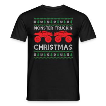 Monster Truck Ugly Christmas - Merry Monster Chris - T-shirt homme - noir - Devant - AI Model Male 178 light (178cm)