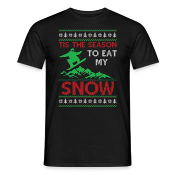 Snowboarding Ugly Christmas - Tis The Season To Ea - Männer T-Shirt - Schwarz - Vorne - AI Model Male 178 light (178cm)