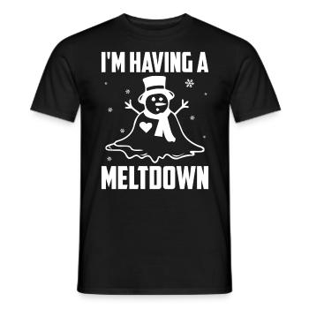 Bonhomme de neige - Je m’effondre - T-shirt homme - noir - Devant - AI Model Male 178 light (178cm)