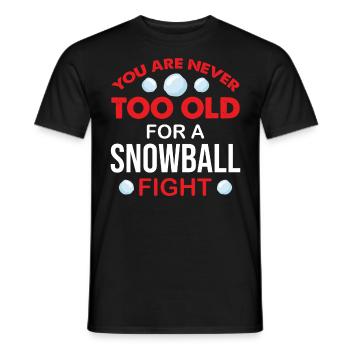 Snowball Fight - I Can't I Have Snowball Fight - Men's T-Shirt - black - Front - AI Model Male 178 light (178cm)
