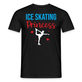 Figure Ice Skating - Ice Skating Princess - Men's T-Shirt - black - Front - AI Model Male 178 light (178cm)