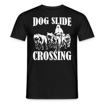 Slogan du dicton de traîneau à chiens - Passage en traîneau à chiens - T-shirt homme - noir - Devant - AI Model Male 178 light (178cm)