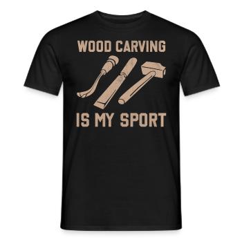 Ice Carving Chain Saw - Ice Carving Is My Sport - Männer T-Shirt - Schwarz - Vorne - AI Model Male 178 light (178cm)