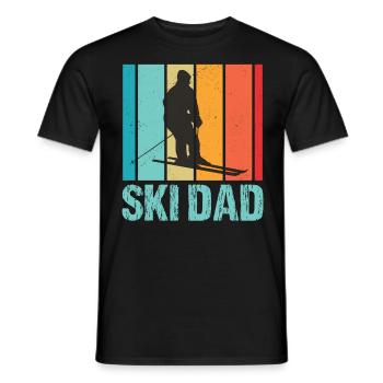 Ski Winter Skiing - Ski Dad - Männer T-Shirt - Schwarz - Vorne - AI Model Male 178 light (178cm)