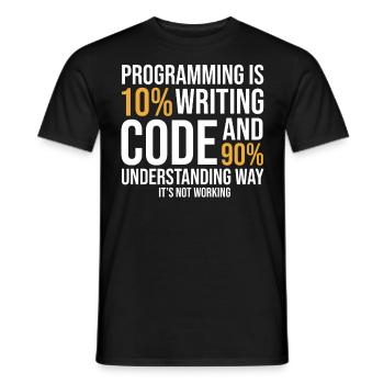 Programming Quote Saying Pun Joke - Männer T-Shirt - Schwarz - Vorne - AI Model Male 178 light (178cm)
