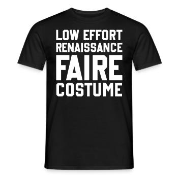 Ren Fair - Low Effort Renaissance Faire Costume - Männer T-Shirt - Schwarz - Vorne - AI Model Male 178 light (178cm)