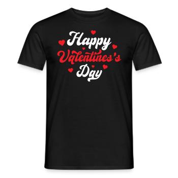 Happy Valentine's Day - Men's T-Shirt - black - Front - AI Model Male 178 light (178cm)