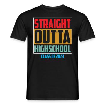 Remise des diplômes - Straight Outta High School Class of 2 - T-shirt homme - noir - Devant - AI Model Male 178 light (178cm)