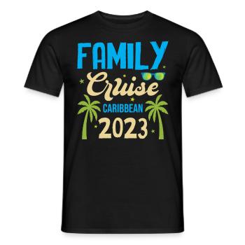 Family Vacation 2023 - Family Cruise Caribbean 202 - Männer T-Shirt - Schwarz - Vorne - AI Model Male 178 light (178cm)