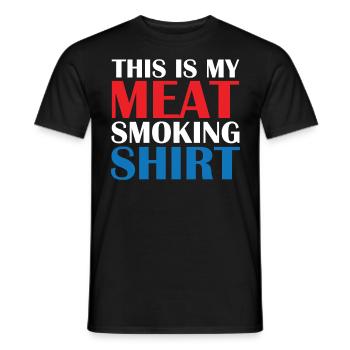 BBQ Smoker Saying - This Is My Meat Smoking - Men's T-Shirt - black - Front - AI Model Male 178 light (178cm)