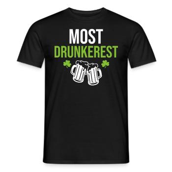 La Saint-Patrick est la plus ivre - T-shirt homme - noir - Devant - AI Model Male 178 light (178cm)