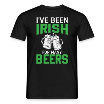 La Saint-Patrick dit que je suis irlandais depuis beaucoup - T-shirt homme - noir - Devant - AI Model Male 178 light (178cm)